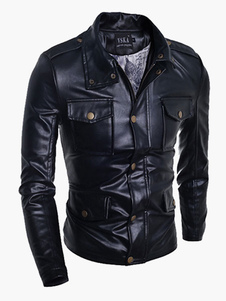 Veste homme en PU col à revers
