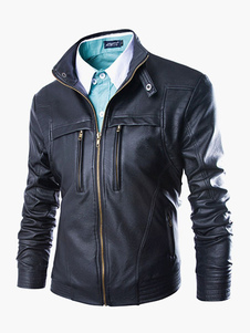 Veste homme en PU col montant