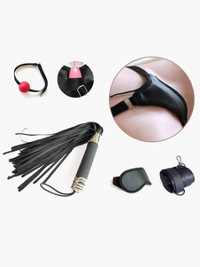 PU noir en cuir exotique sexe Toy