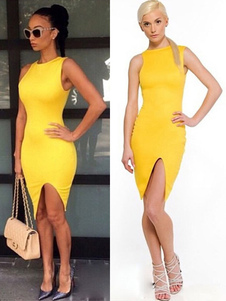 Robe d'été en ouate de soie col rond