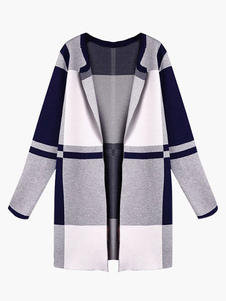 Beau manteau femme coton mélangé gris