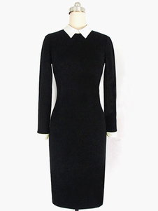 Fabuleuse robe bodycon en coton noir moulant