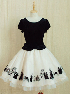 Robe lolita séduisante en velours noire