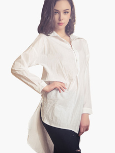 Blouse femme mode coton blanc