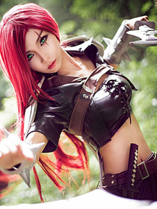 Toussaint Cosplay Costume Grande Ligue des légendes Katarina Du Couteau