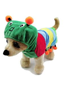 Chenille verte One Piece Costume pour animaux de compagnie