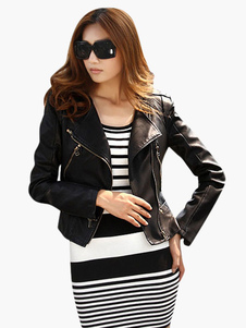 Belle veste pour femme style urbain avec zip multicouche