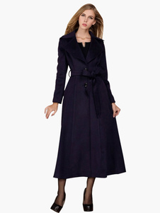 Populaire manteau laine revers cranté