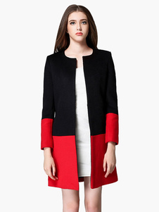 Chic manteau femme bicolore