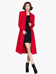 Beau manteau femme avec bouton col montant