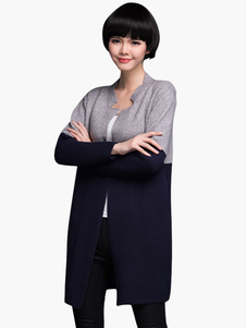 Magnétique cardigan casual bleu marine foncé