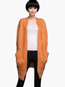 Attrayant cardigan casual blanc avec poches