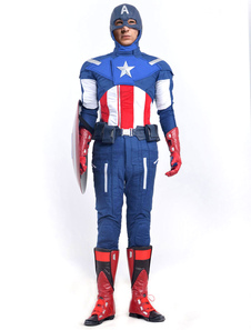 Captain America Steven Rogers Cosplay Costume Marvel's The Avengers Toussaint Cosplay Costume