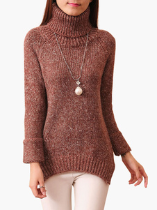 Charmant pull pour femme mode vert forêt fendu