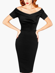 Robe subtile vintage rétro noire