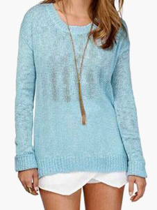 Charmant pull pour femme mode bleu