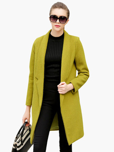 Chic manteau femme en gabardine unicolore convenable
