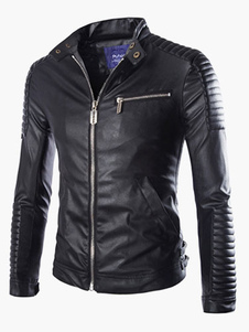 Veste homme en PU col montant