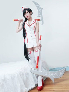 Toussaint Cosplay Costume League Of Sexy Legends Akali pour femme
