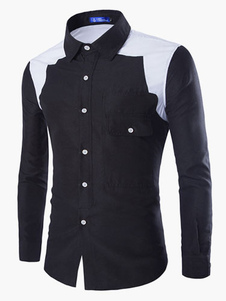 Chemise casual en coton manches longues