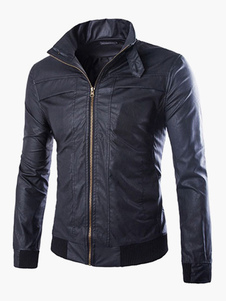 Veste homme en PU col montant
