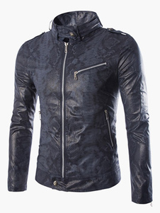 Veste homme en PU col montant