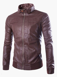 Veste homme en PU col montant