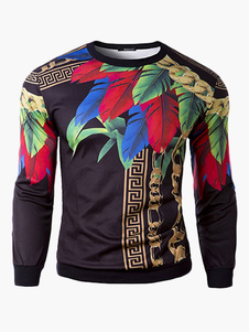 Sweat modeste coton multicolore feuilles