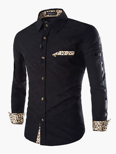 Chemise homme en coton manches longues