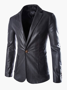 Veste homme en PU col à revers