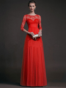 Mousseline de soie manches longues Slim Fit Maxi Dress pour femme