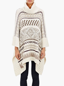 Attrayant pull féminin mode blanc impression