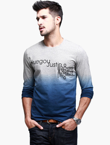 Pull en coton gris imprimé lettres avec logo moulant