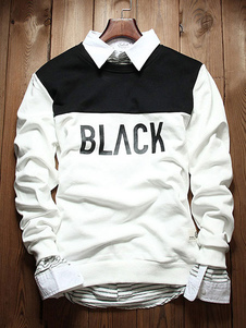 Sweat confortable en coton imprimé lettres