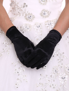Gants en satin de mariage Longueur de poignet