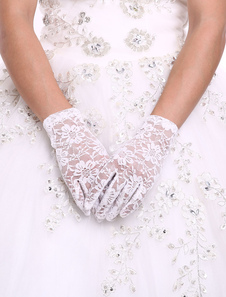 Gants en dentelle de mariage Longueur de poignet