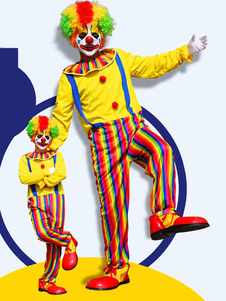 Toussaint Cosplay Costume Lumineux multicolore synthétique Clown costume pour Mardi Gras