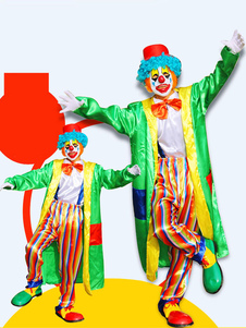 Costume de Clown multicolore de quatre pièces pour Mardi Gras