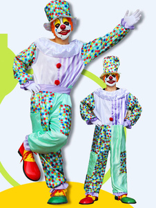 Toussaint Cosplay Costume Deux morceaux multicolore Syntheic Clown costume pour Mardi Gras
