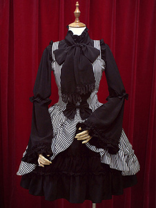 Robe lolita charmante coton noire
