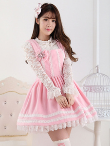 Robe lolita charmante rose dentelle douse
