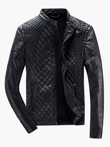 Veste homme noir col montant