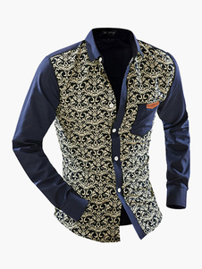 Chemise coton multicolore manches longues