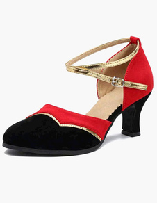 Belles chaussures de danse latine en micro daim