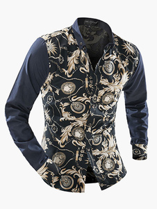 Chemise casual coton multicolore manches longues