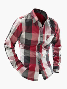 Chemise coton multicolore manches longues