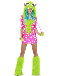 Costume séduisant d'animaux rose pour femme