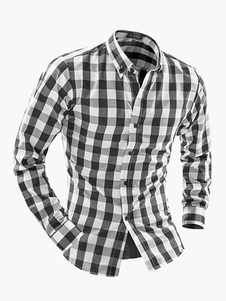 Chemise casual coton multicolore manches longues