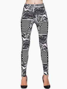 Caleçon de qualité pour femme casual noir impression