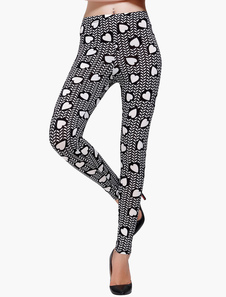 Chic caleçon pour femmes noir casual impression